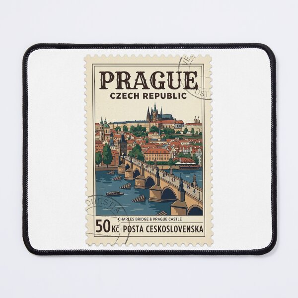 Item preview, Prague Charles Bridge Vintage Travel Stamp designed and sold by k3rstman1.