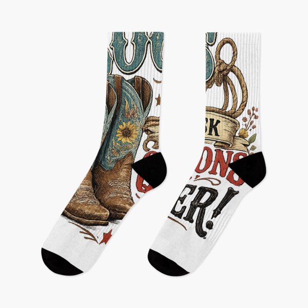 Item preview, Boots First, Questions Later – Funny Western Cowboy Boots Vintage Design designed and sold by CreativeNest Prints.