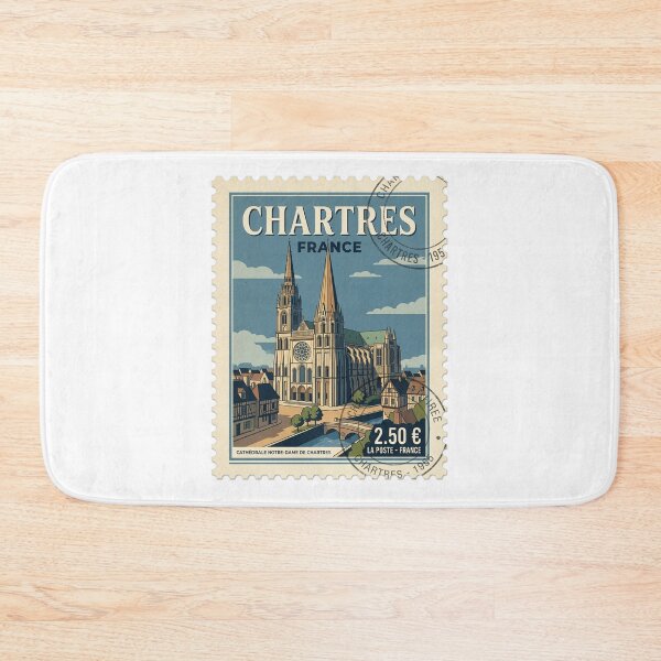 Item preview, Vintage Chartres Cathedral France Travel Stamp designed and sold by k3rstman1.