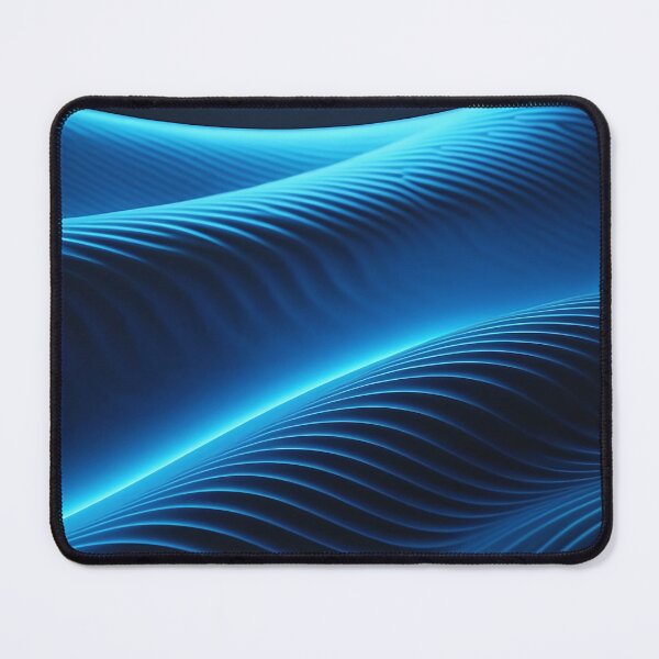 Item preview, Cybernetic Neon Blue Abstract Waves - Modern Tech Aesthetic designed and sold by CuteSlothWorld.