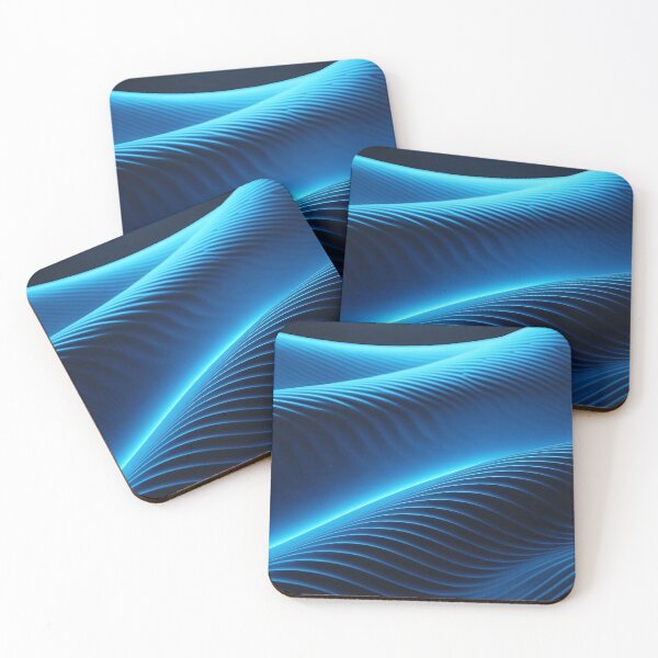 Item preview, Cybernetic Neon Blue Abstract Waves - Modern Tech Aesthetic designed and sold by CuteSlothWorld.