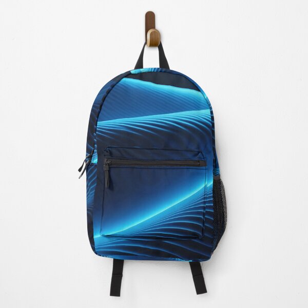 Item preview, Cybernetic Neon Blue Abstract Waves - Modern Tech Aesthetic designed and sold by CuteSlothWorld.