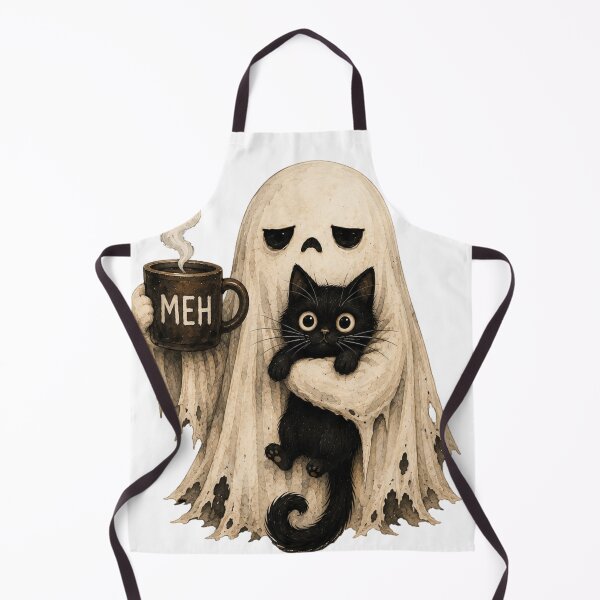 Item preview, Funny Ghost Cat Coffee Halloween designed and sold by VAMASHOP.