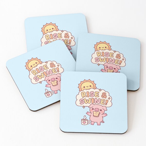 Item preview, Cute Pig With Toast Rise and Swine Morning Pun designed and sold by rustydoodle.