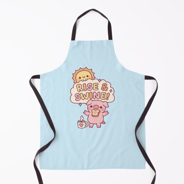 Item preview, Cute Pig With Toast Rise and Swine Morning Pun designed and sold by rustydoodle.