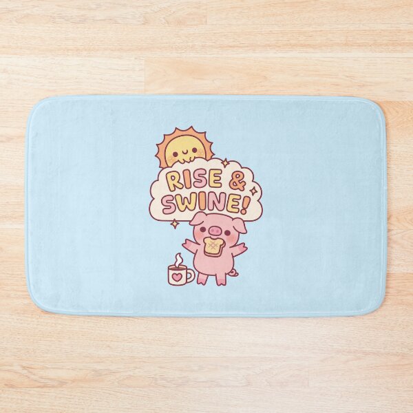 Item preview, Cute Pig With Toast Rise and Swine Morning Pun designed and sold by rustydoodle.