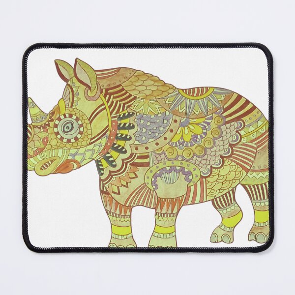 Item preview, Ornate Boho Rhinoceros Tribal Mandala Art designed and sold by pwneuis.