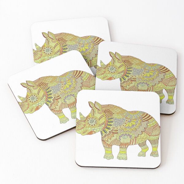 Item preview, Ornate Boho Rhinoceros Tribal Mandala Art designed and sold by pwneuis.
