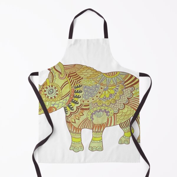 Item preview, Ornate Boho Rhinoceros Tribal Mandala Art designed and sold by pwneuis.