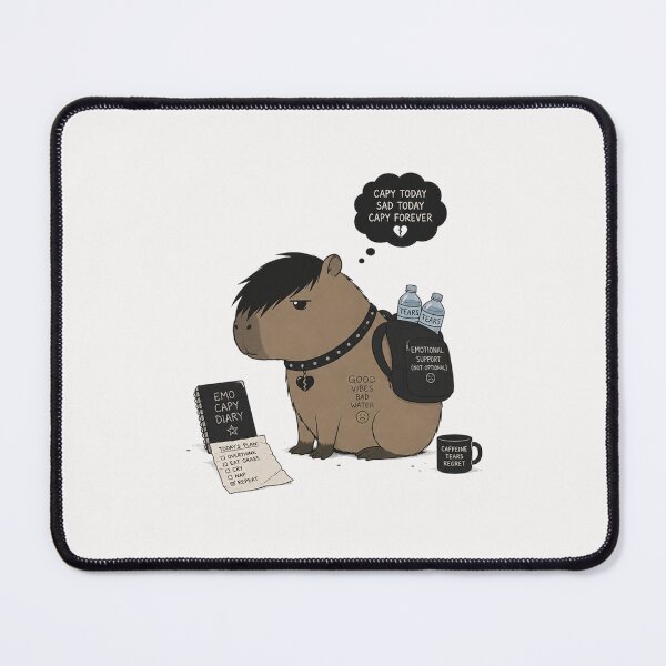 Item preview, EMO Capybara Art designed and sold by Planetporridge.