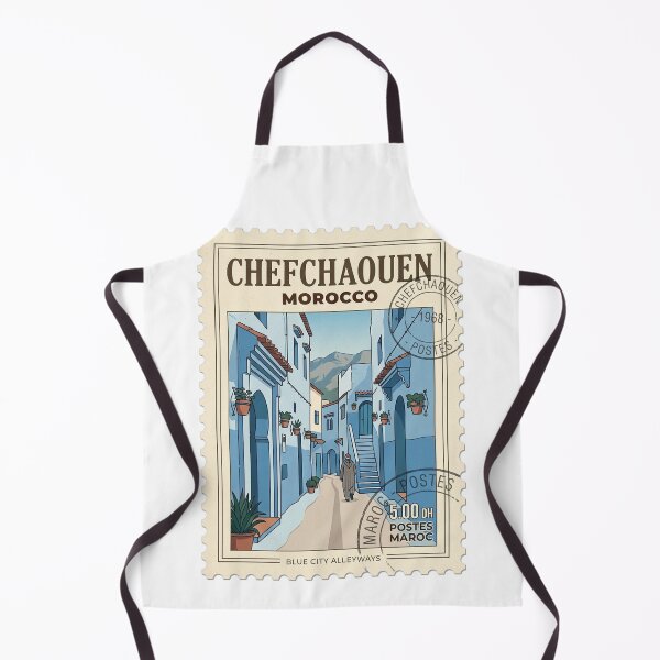 Item preview, Vintage Chefchaouen Morocco Blue City Travel Stamp designed and sold by k3rstman1.