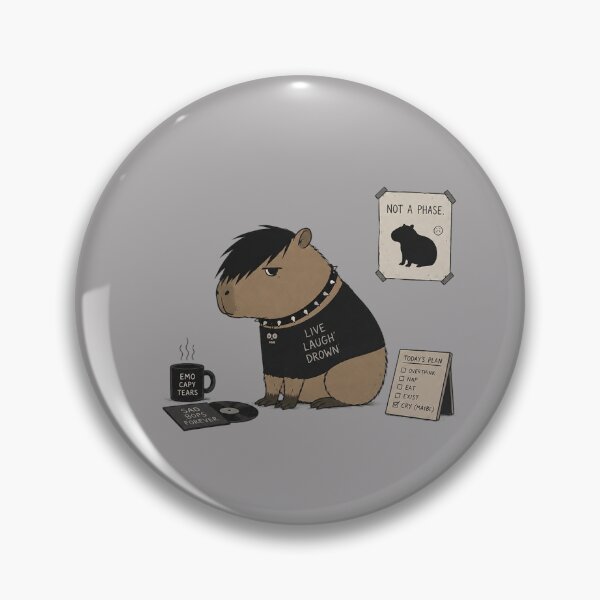 Item preview, EMO Capybara Artwork designed and sold by Planetporridge.