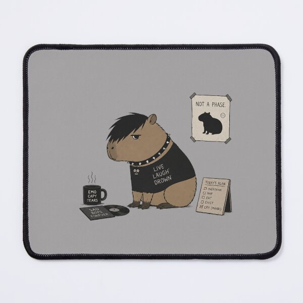 Item preview, EMO Capybara Artwork designed and sold by Planetporridge.