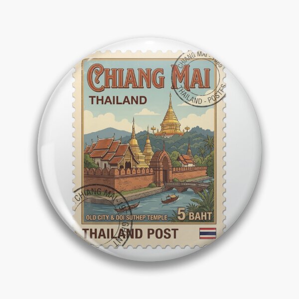Item preview, Chiang Mai Old City Doi Suthep Travel Stamp designed and sold by k3rstman1.