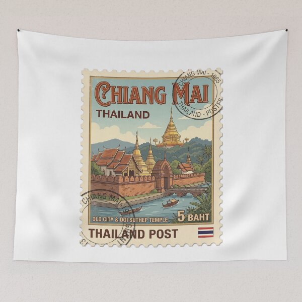 Item preview, Chiang Mai Old City Doi Suthep Travel Stamp designed and sold by k3rstman1.