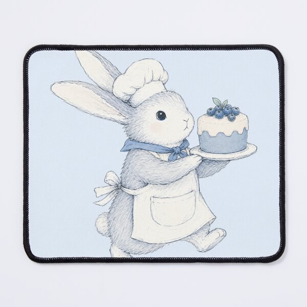 Item preview, Kitchen Decor Cute Baking Rabbit Illustration designed and sold by bosamji.