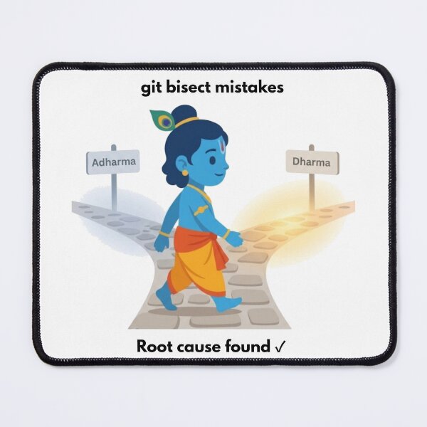 Item preview, git bisect mistakes | Git Developer Sticker | Tech Humor designed and sold by BhaktiByte.