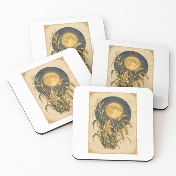 Item preview, Corn Moon | September Harvest Moon Botanical Art | Full Moon Name Gift designed and sold by Brackenlume Studio.