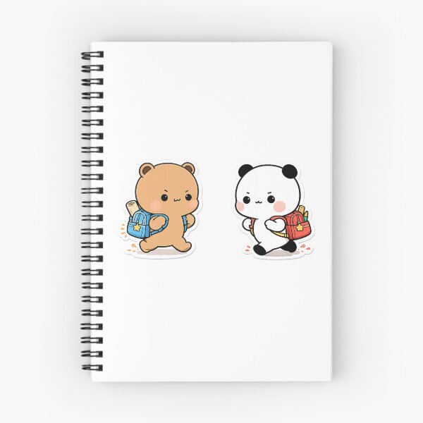 Item preview, Bubu and Dudu Back to School Cute Bear and Panda Sticker designed and sold by kristyglas-art.