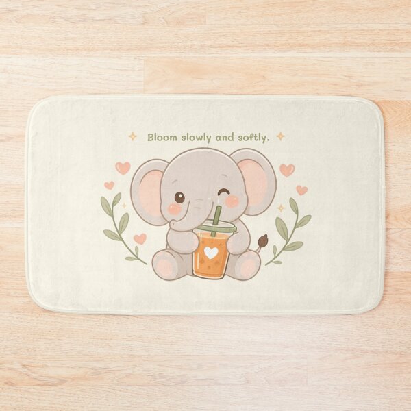 Item preview, Bloom Slowly – Cute Thai Elephant & Thai Tea Illustration | Soft Thailand™ designed and sold by CosmicQuietStudio.