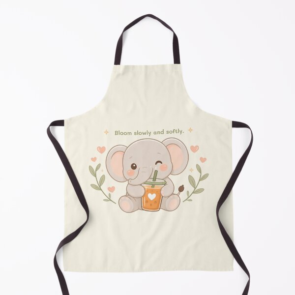 Item preview, Bloom Slowly – Cute Thai Elephant & Thai Tea Illustration | Soft Thailand™ designed and sold by CosmicQuietStudio.