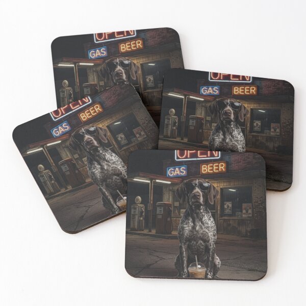 Item preview, Cool German Shorthaired Pointer Dog Iced Coffee Gas Station designed and sold by raedattia.