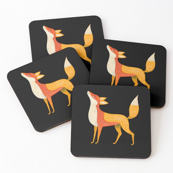 Item preview, Scandinavian Folk Art, Floral Fox designed and sold by xiao xuans.