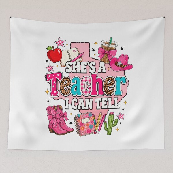 Item preview, She's A Teacher I Can Tell Funny Texas School Teacher Back To School designed and sold by BoldThreadLab.