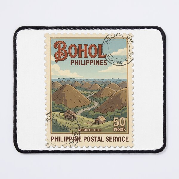 Item preview, Vintage Bohol Philippines Chocolate Hills Travel Stamp designed and sold by k3rstman1.