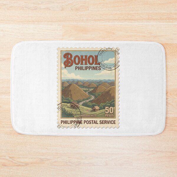 Item preview, Vintage Bohol Philippines Chocolate Hills Travel Stamp designed and sold by k3rstman1.