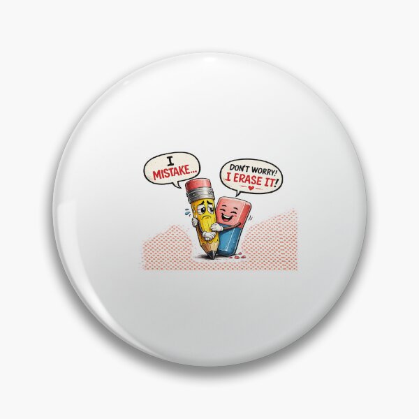 Item preview, I Make Mistakes, You Erase Them – Funny Pencil & Eraser Friendship Design designed and sold by CreativeNest Prints.