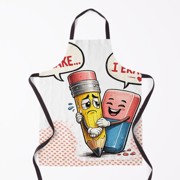 Item preview, I Make Mistakes, You Erase Them – Funny Pencil & Eraser Friendship Design designed and sold by CreativeNest Prints.