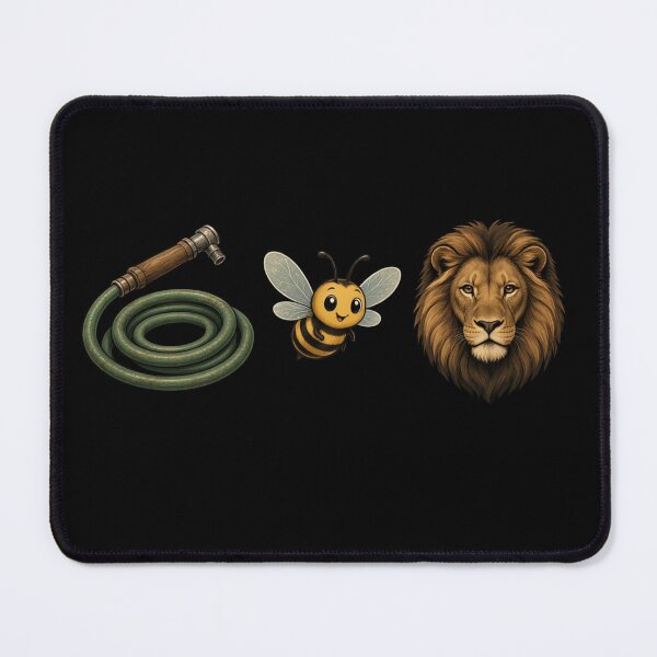 Item preview, Hose Bee Lion Funny Meme Rebus Pun designed and sold by CF_VintageDesign.