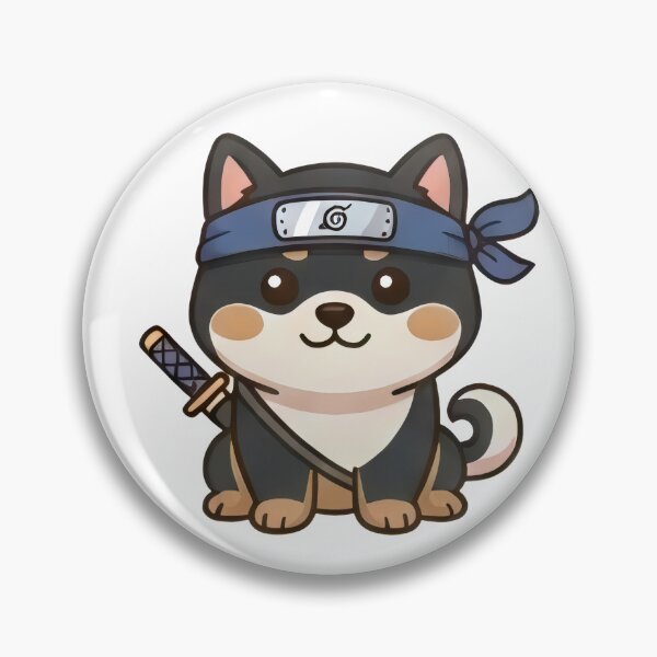 Item preview, Black Shibainu Samurai designed and sold by Black Cat Matters.
