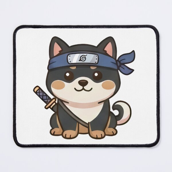 Item preview, Black Shibainu Samurai designed and sold by Black Cat Matters.
