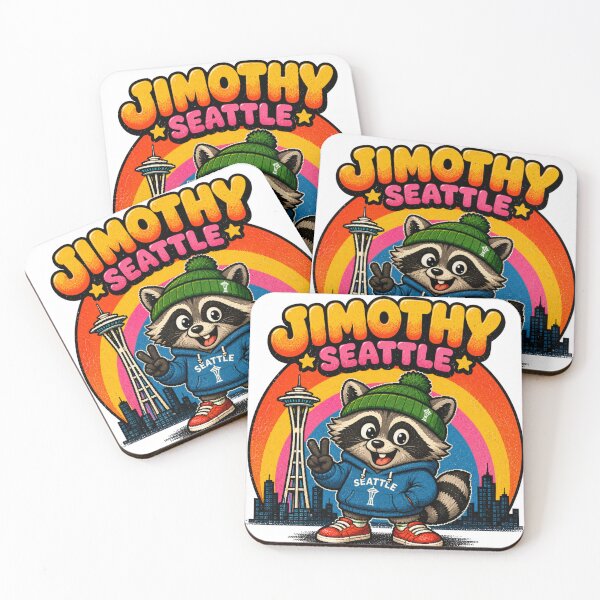 Item preview, Jimothy The Seattle Raccoon Retro Art designed and sold by TSshirtShoppe.