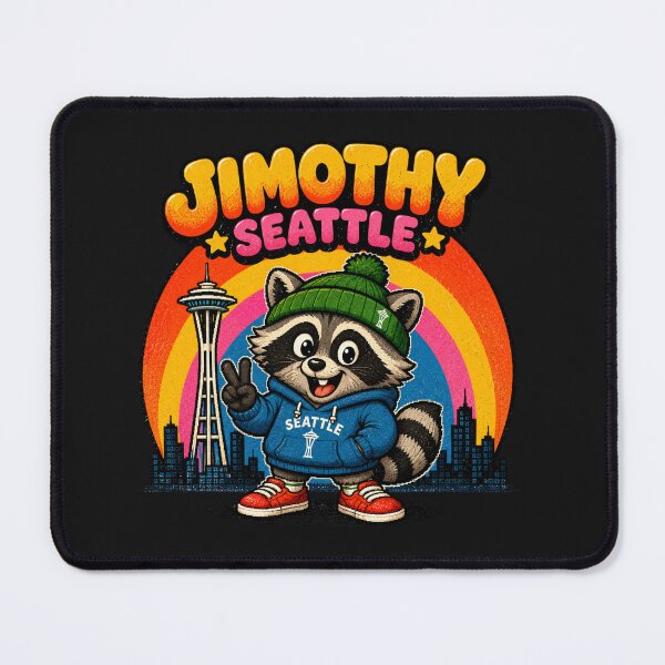 Item preview, Jimothy The Seattle Raccoon Retro Art designed and sold by TSshirtShoppe.