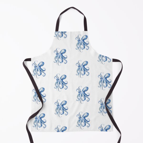 Item preview, Blue Nautical Octopus Watercolor Painting designed and sold by SOUFIANE1991.