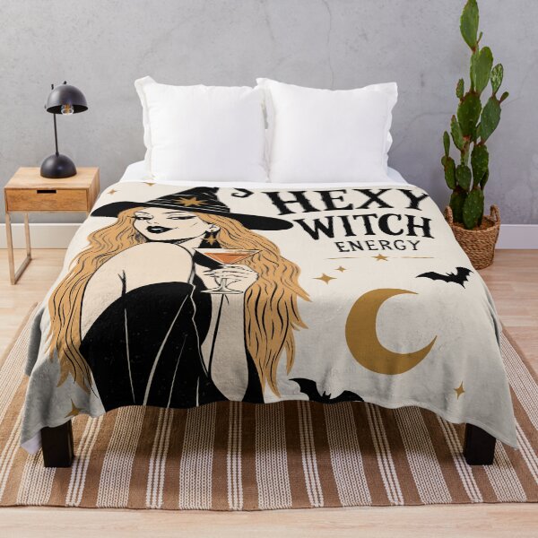 Item preview, Hexy Witch Energy Vintage Halloween Witch | Cute Gothic Witch Graphic designed and sold by MonNoir.