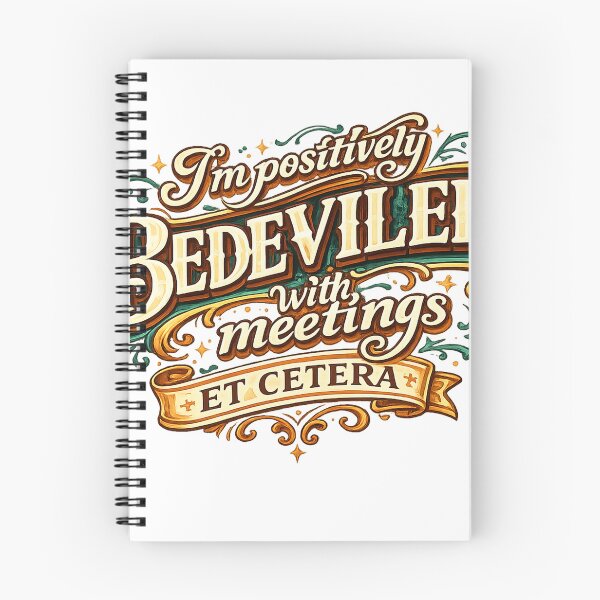 Item preview, I'm positively bedeviled with meetings et cetera. designed and sold by CreativeNest Prints.
