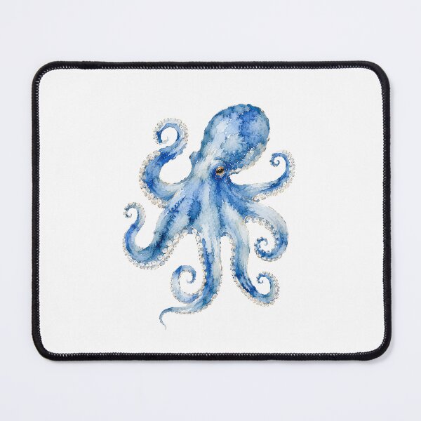 Item preview,  Blue Nautical Octopus Watercolor Painting designed and sold by SOUFIANE1991.