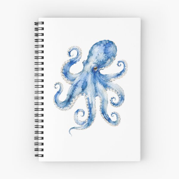 Item preview,  Blue Nautical Octopus Watercolor Painting designed and sold by SOUFIANE1991.
