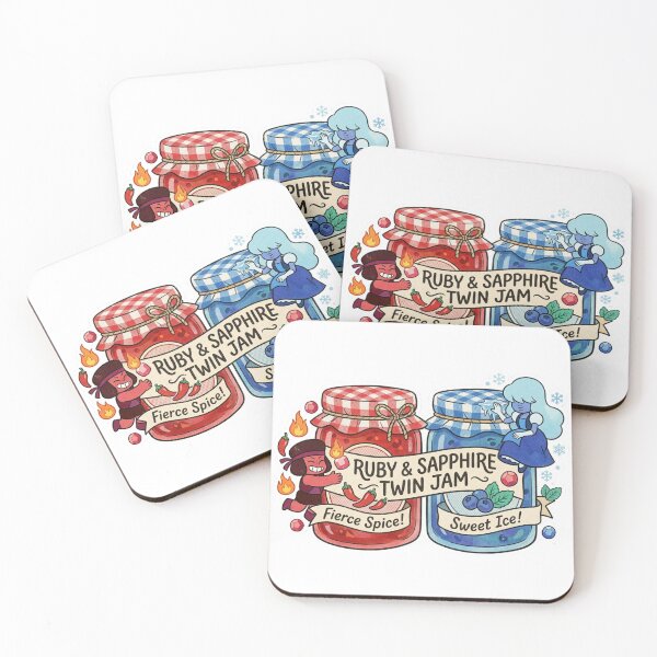 Item preview, Ruby & Sapphire Twin Jam Jars - Fire and Ice Spreads designed and sold by 0Zetgest.
