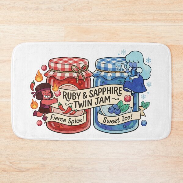 Item preview, Ruby & Sapphire Twin Jam Jars - Fire and Ice Spreads designed and sold by 0Zetgest.
