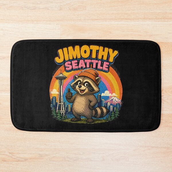 Item preview, Jimothy Seattle Raccoon Retro Sunset Art designed and sold by TSshirtShoppe.