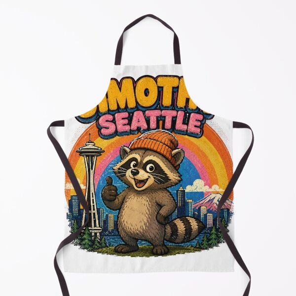 Item preview, Jimothy Seattle Raccoon Retro Sunset Art designed and sold by TSshirtShoppe.