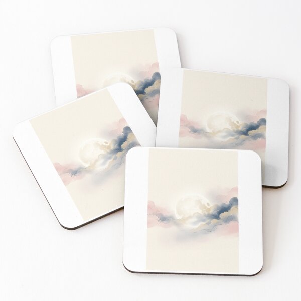 Item preview, Japanese Moon Art, Cloudscape Wall Art, Pastel Wagara Aesthetic designed and sold by Wagara-J.