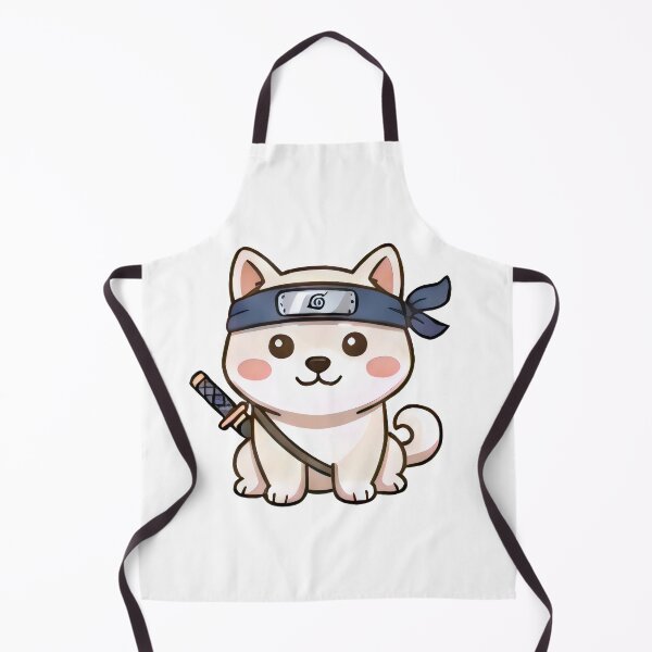 Item preview, White Shibainu Samurai designed and sold by Black Cat Matters.