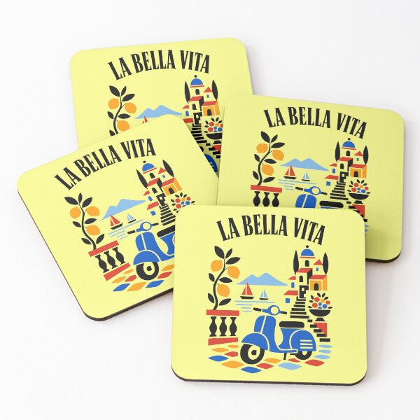 Item preview, La Bella Vita Italian Amalfi Coast Scooter Graphic Design designed and sold by PrintandJoy.