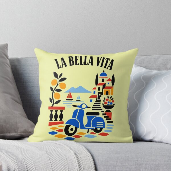 Item preview, La Bella Vita Italian Amalfi Coast Scooter Graphic Design designed and sold by PrintandJoy.